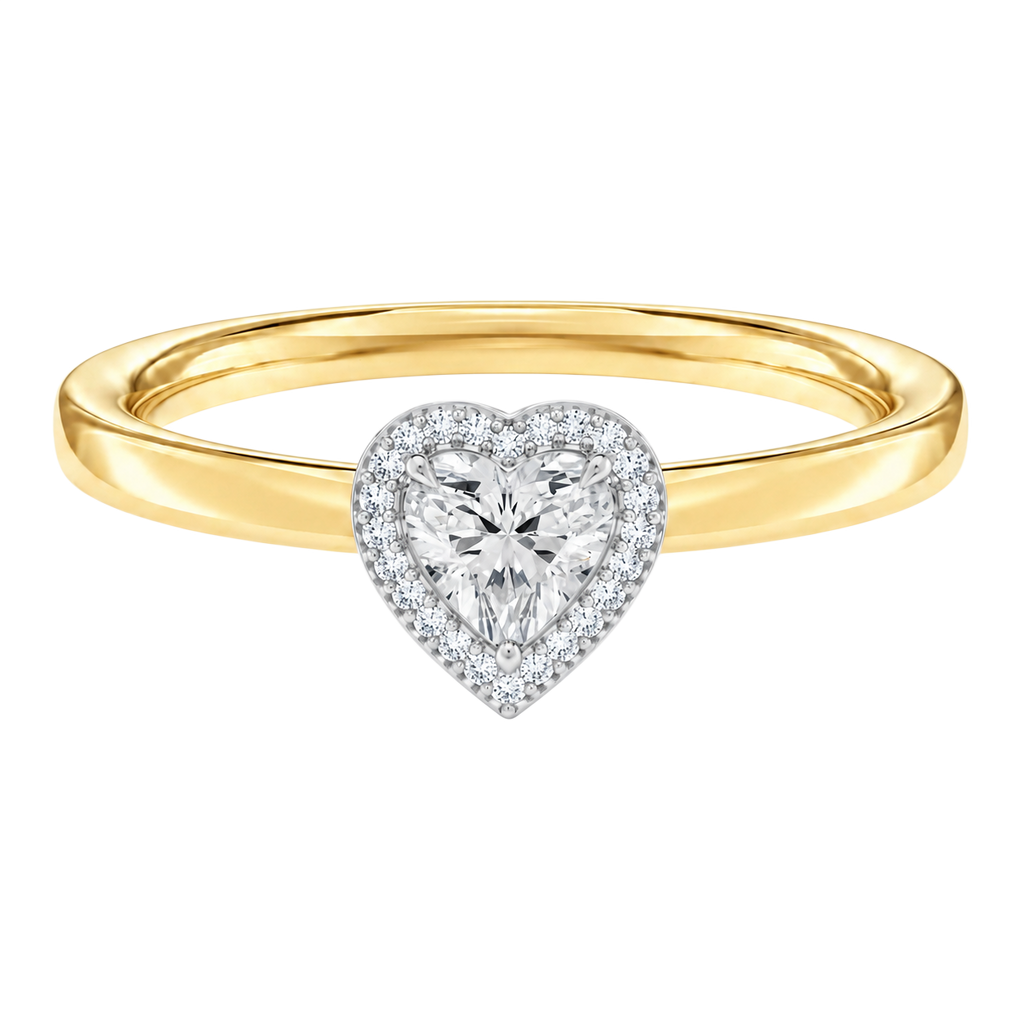 Deneuve - Heart - Yellow/White Tone - Plain
