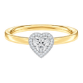 Deneuve - Heart - Yellow/White Tone - Plain