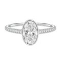 Solenne - Oval - Platinum - Pavé