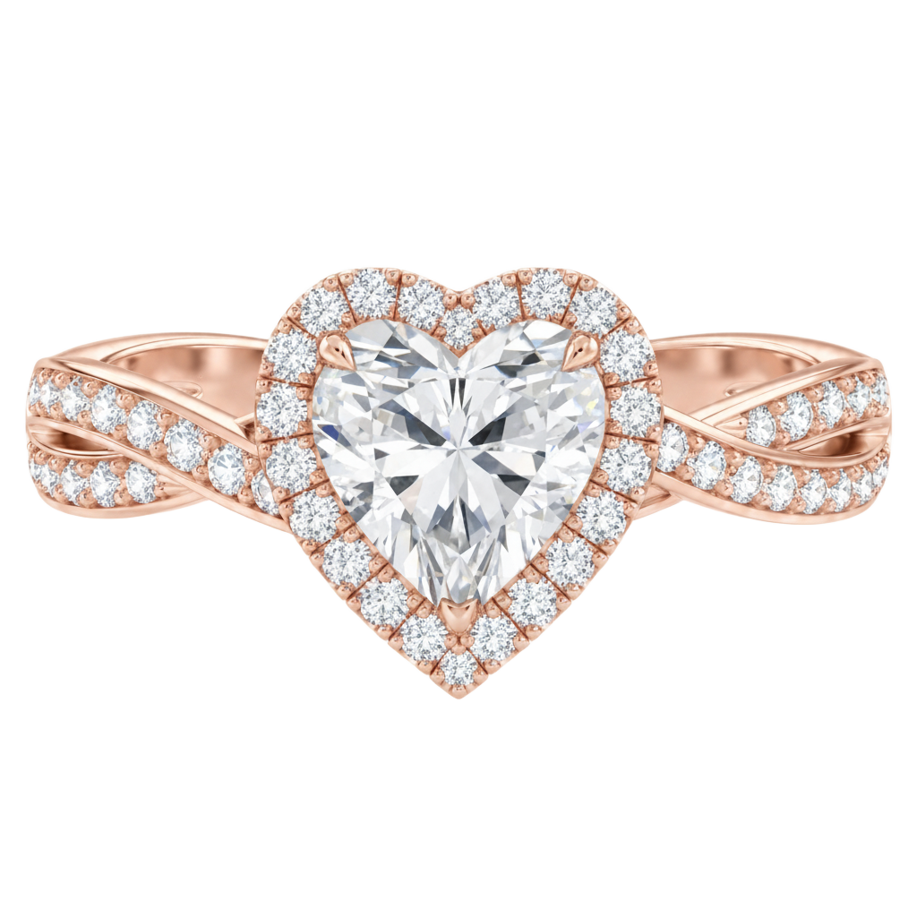 Braid - Heart - Rose Gold - Channel