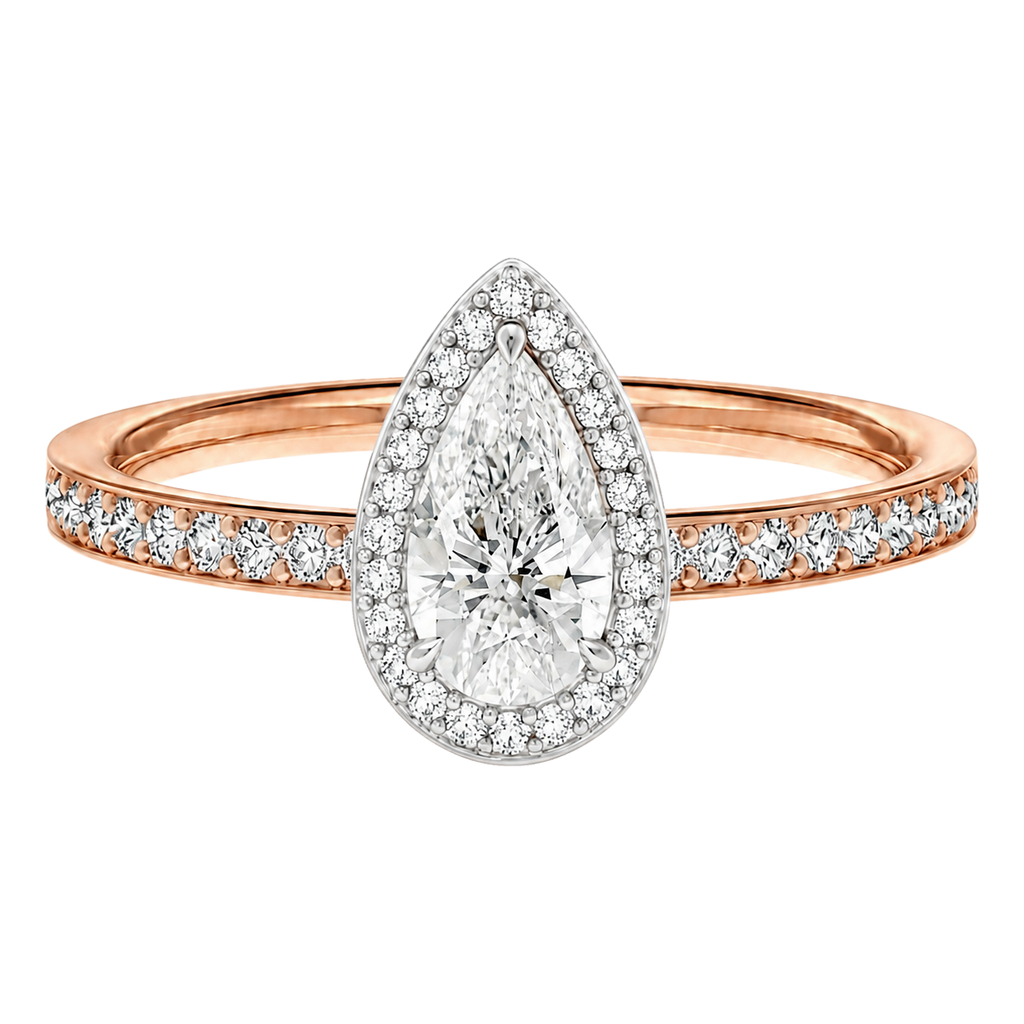 Deneuve - Pear - Rose/White Tone - Pavé