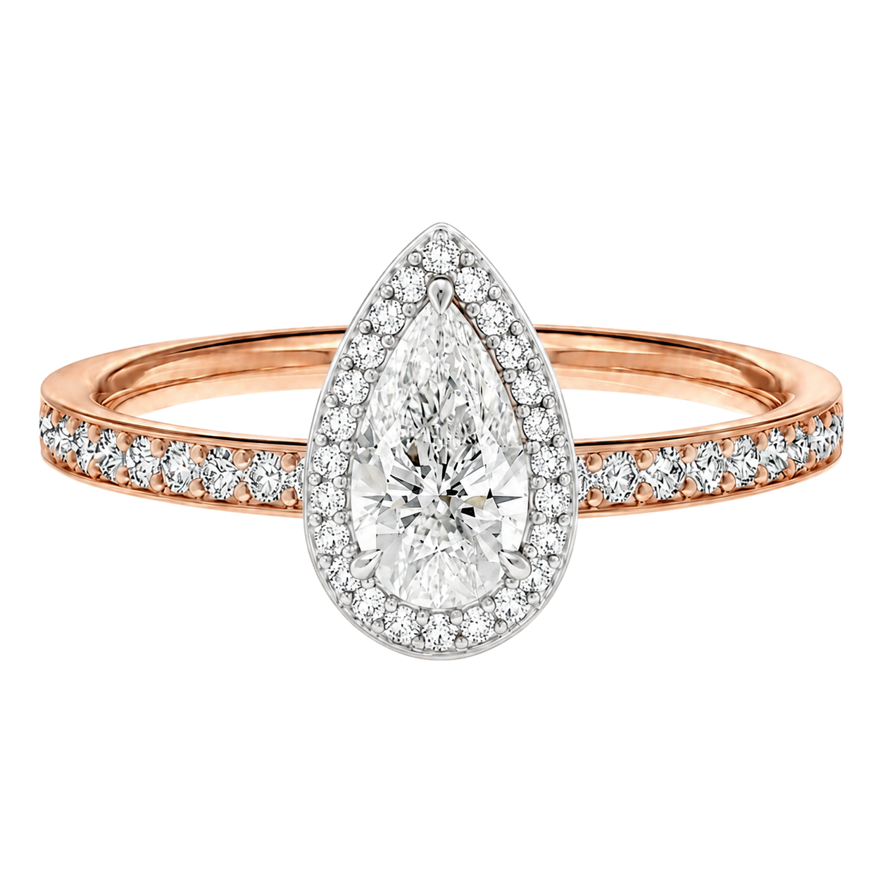 Deneuve - Pear - Rose/White Tone - Pavé