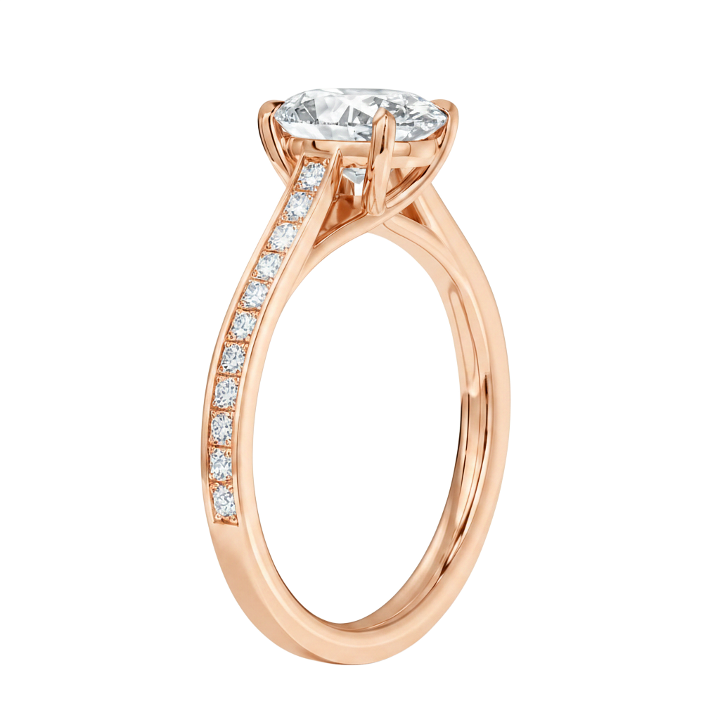 Basilica - Oval - Rose Gold - Channel