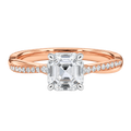 Wreath - Asscher - Rose/White Tone - Pavé