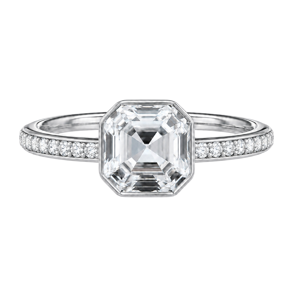 Bailey - Asscher - White Gold - Channel