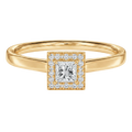 Deneuve - Princess - Yellow Gold - Plain