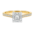 Basilica - Asscher - Yellow/White Tone - Pavé