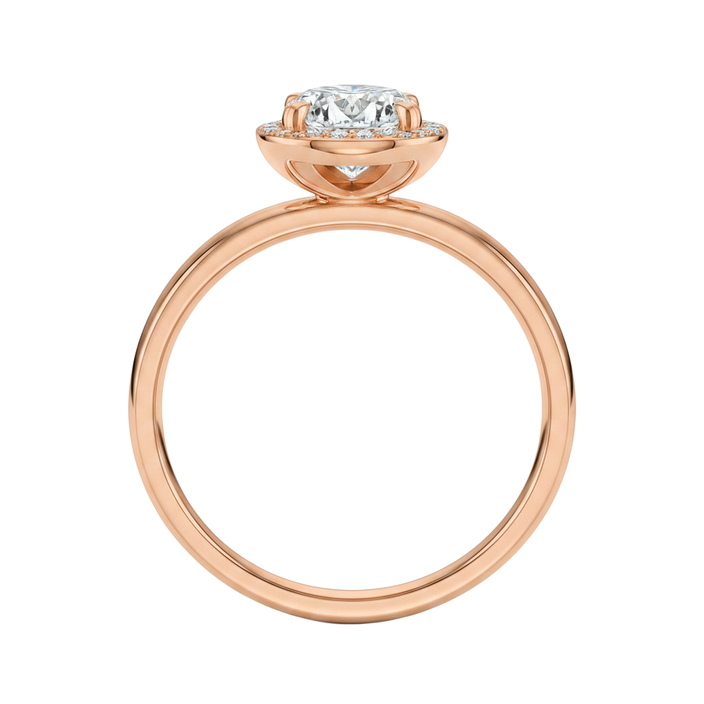 Deneuve - Emerald - Rose Gold - Plain
