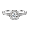 Deneuve - Round - Platinum - Pavé