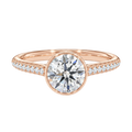 Solenne - Round - Rose Gold - Pavé