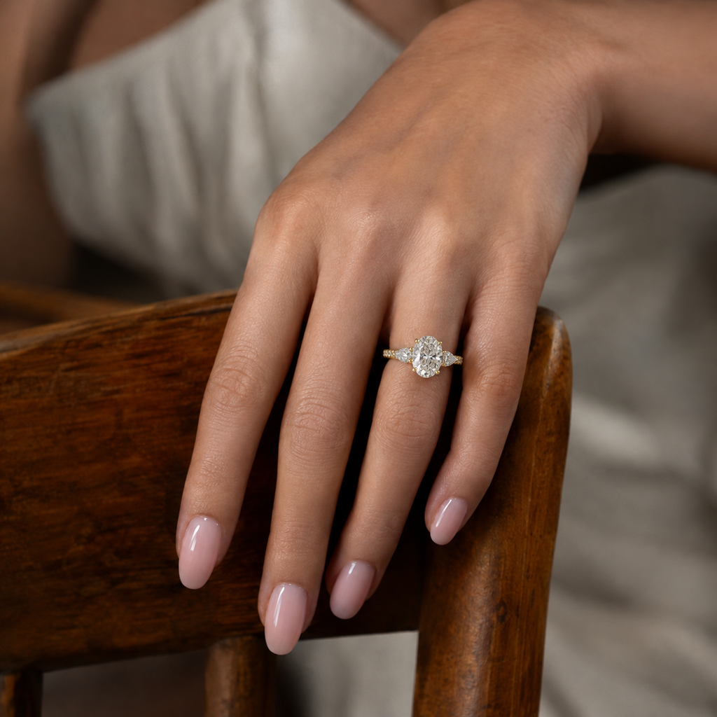 Halcyon - Oval - Yellow Gold - Pavé