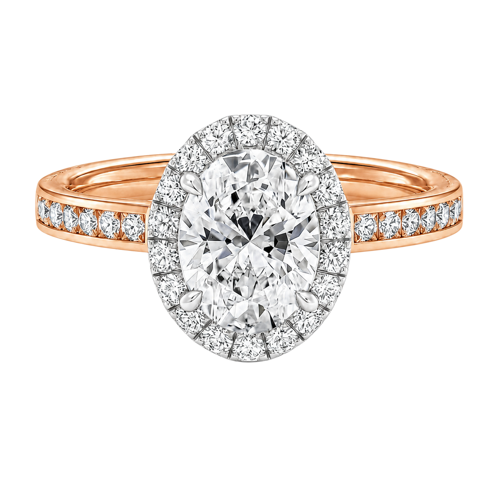Cordelia - Oval - Rose / White Tone - Channel