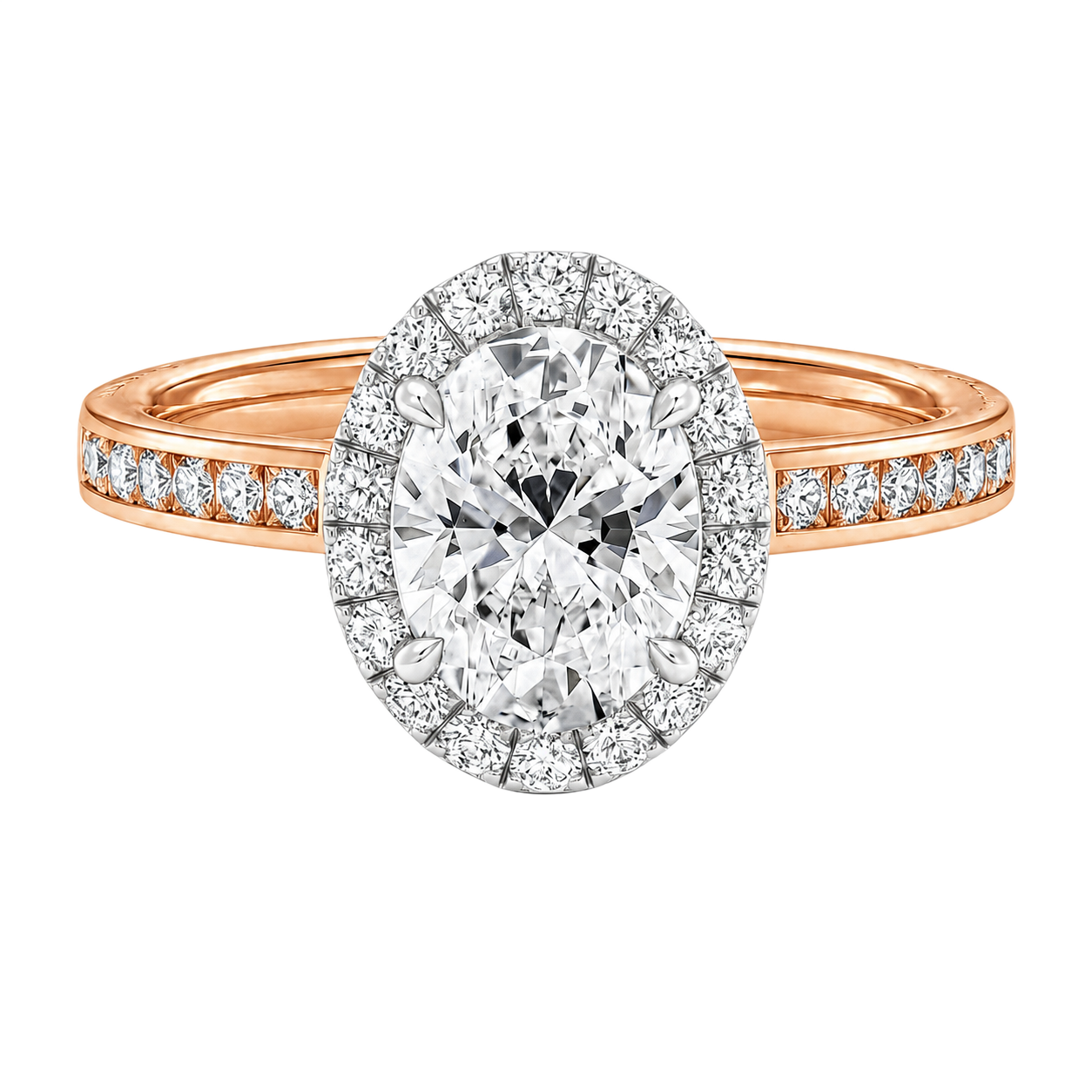 Cordelia - Oval - Rose / White Tone - Channel