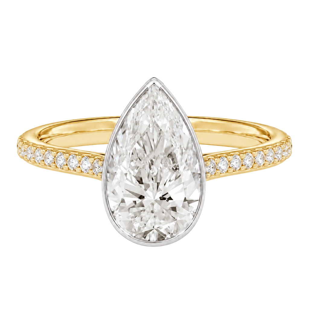 Solenne - Pear - Yellow/White Tone - Pavé