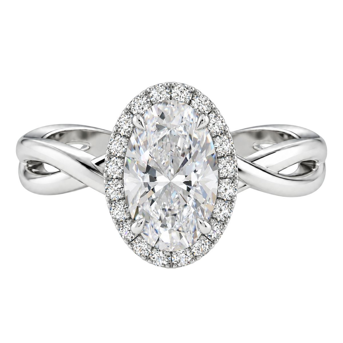 Braid - Oval - Platinum - Plain