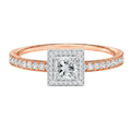 Deneuve - Princess - Rose/White Tone - Pavé
