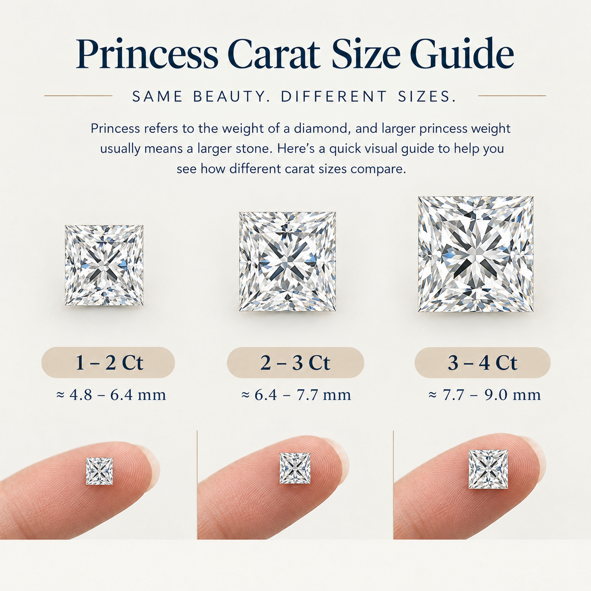 Carat size guide