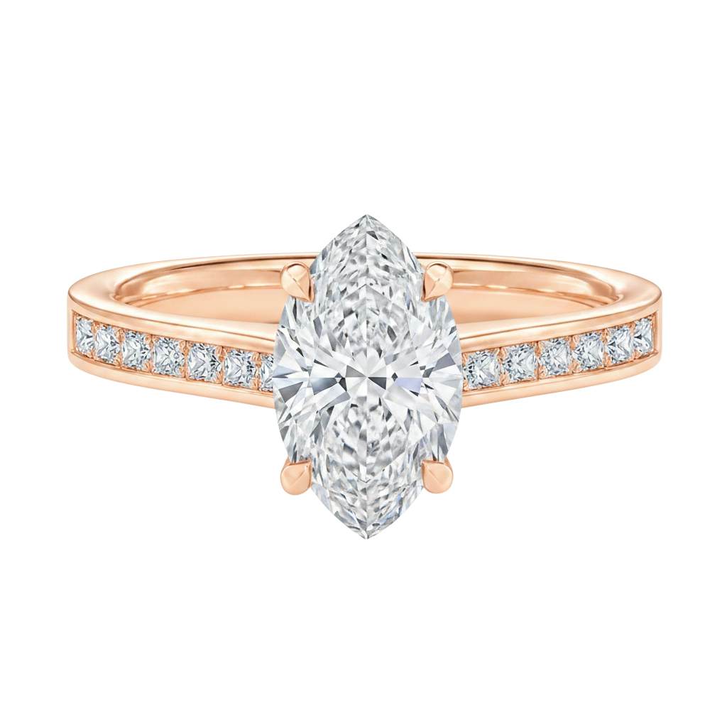 Basilica - Marquise - Rose Gold - Channel