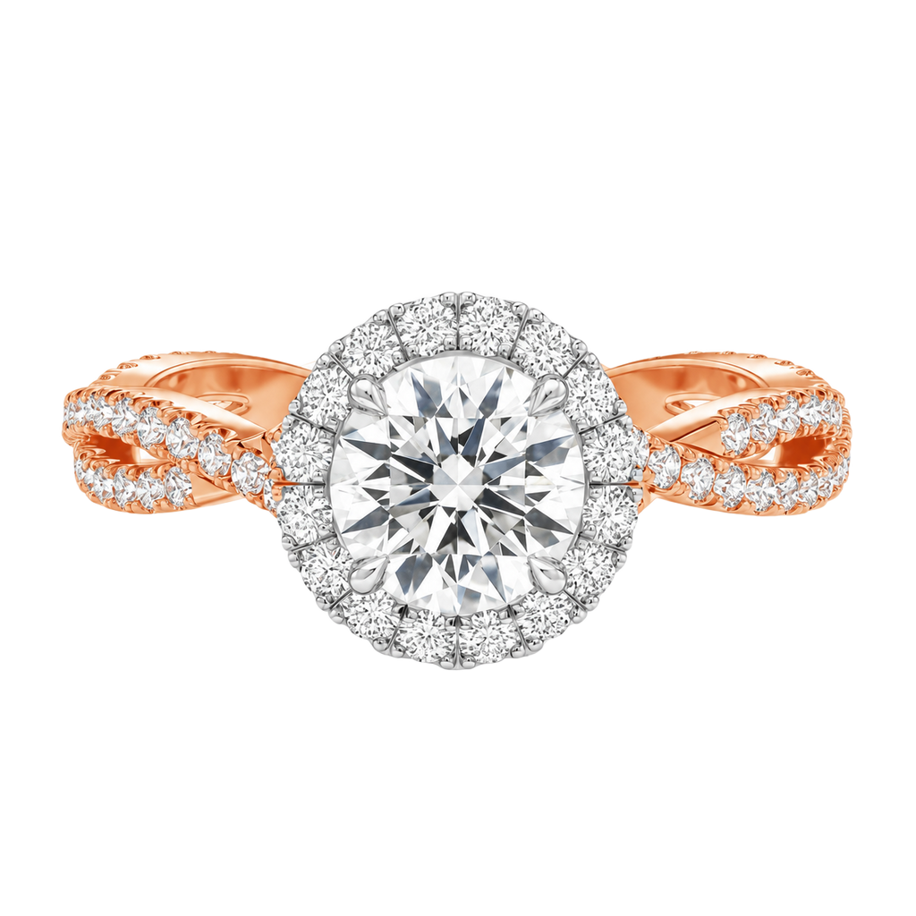Braid - Round - Rose/White Tone - Pavé