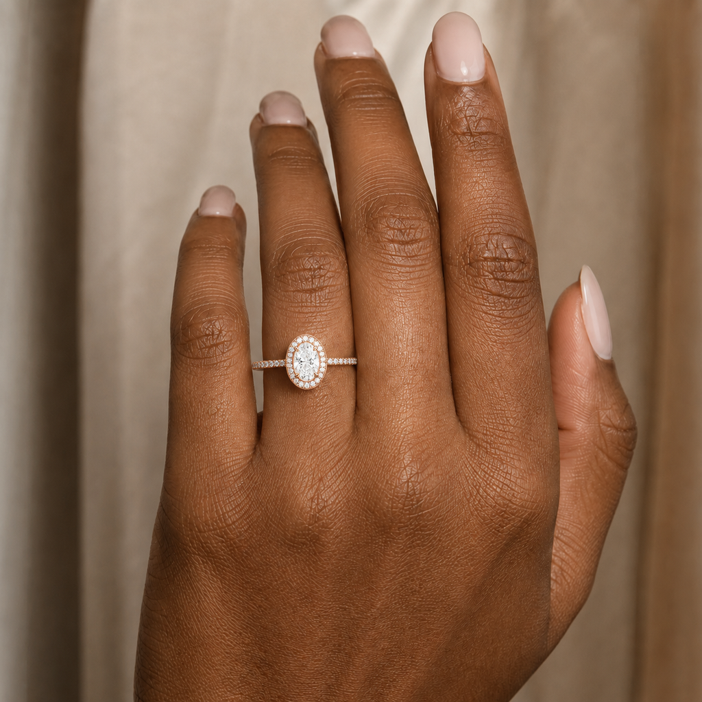 Deneuve - Oval - Rose Gold - Channel