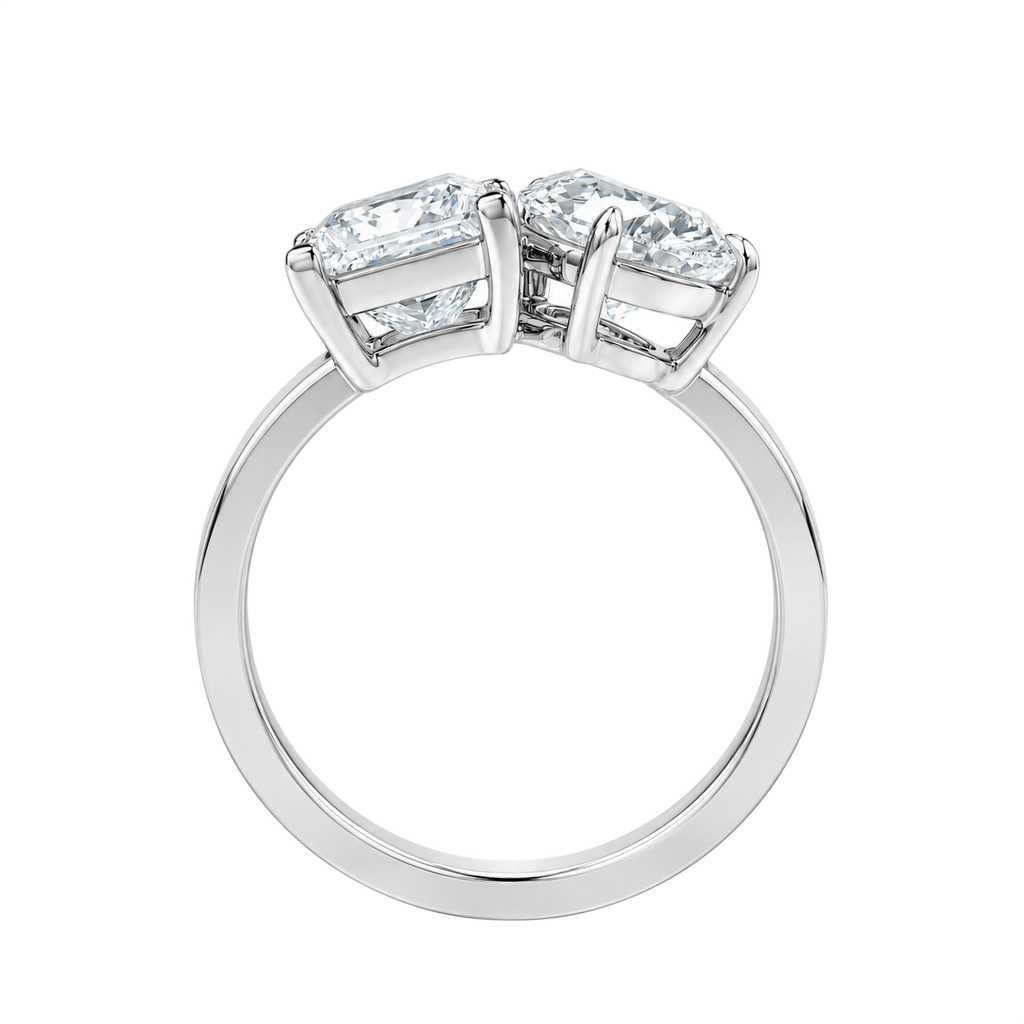 Duo - Emerald - White Gold - Channel