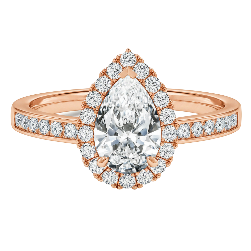 Cordelia - Pear - Rose Gold - Channel