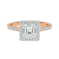 Cordelia - Asscher - Rose / White Tone - Pavé