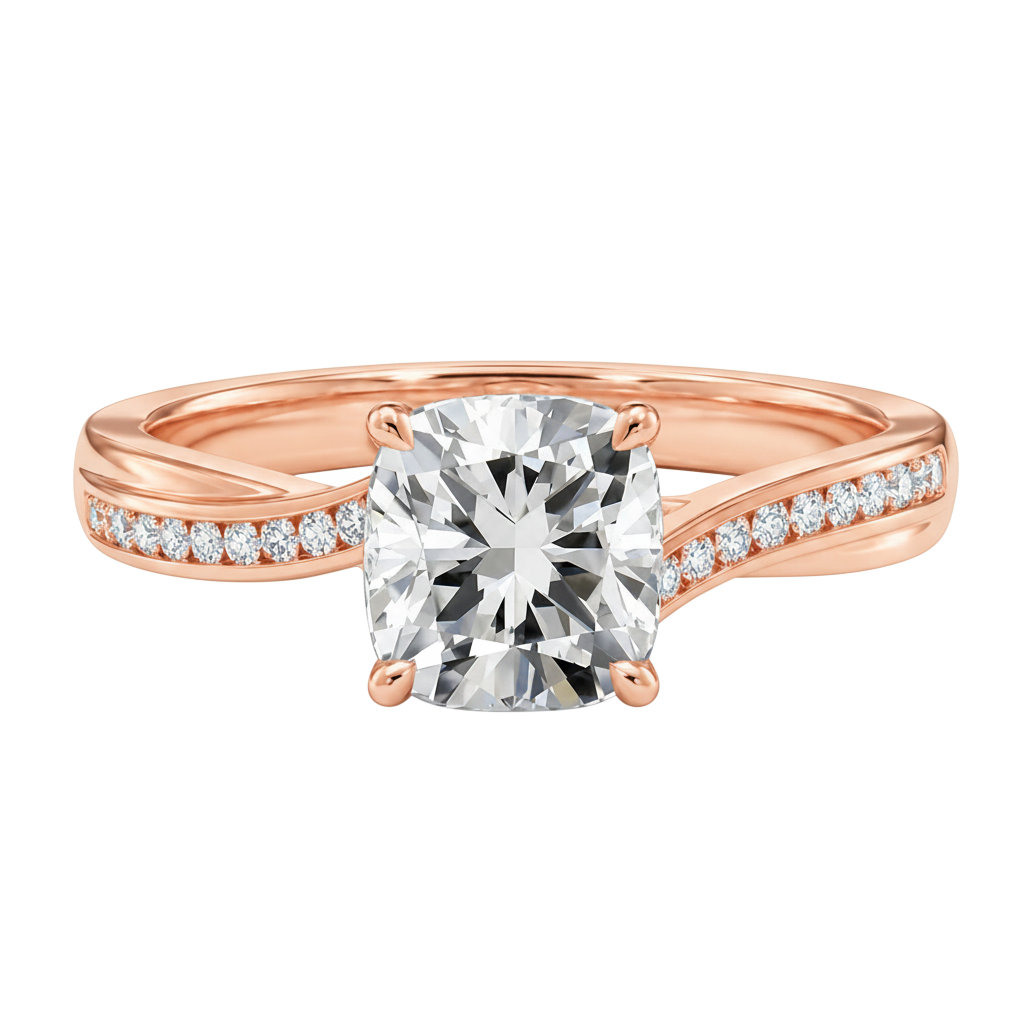 Wreath - Cushion - Rose Gold - Channel