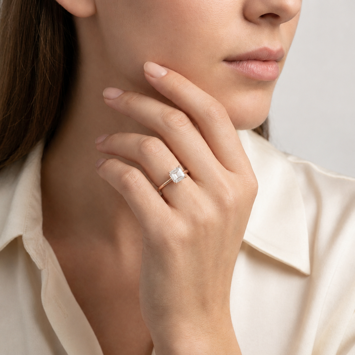 Meridian - Emerald - Rose Gold - Plain