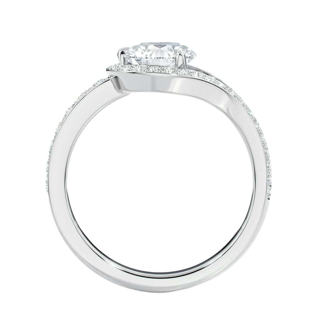 Orbit - Round - White Gold - Channel