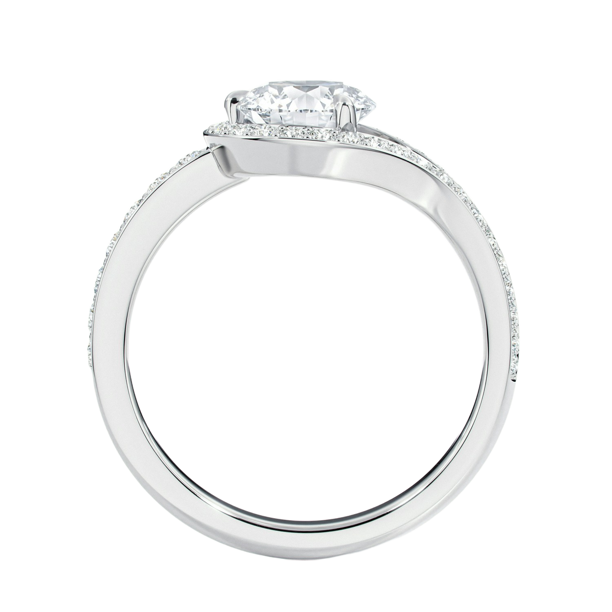 Orbit - Round - White Gold - Channel