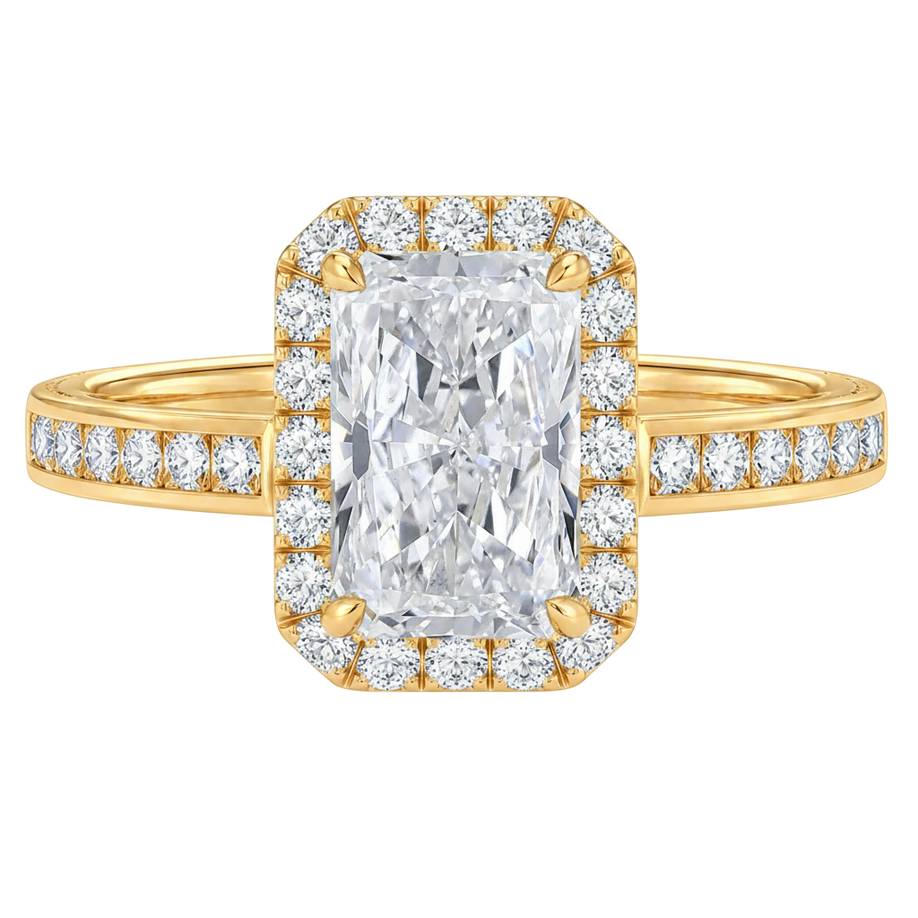 Cordelia - Radiant - Yellow Gold - Channel