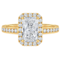Cordelia - Radiant - Yellow Gold - Channel