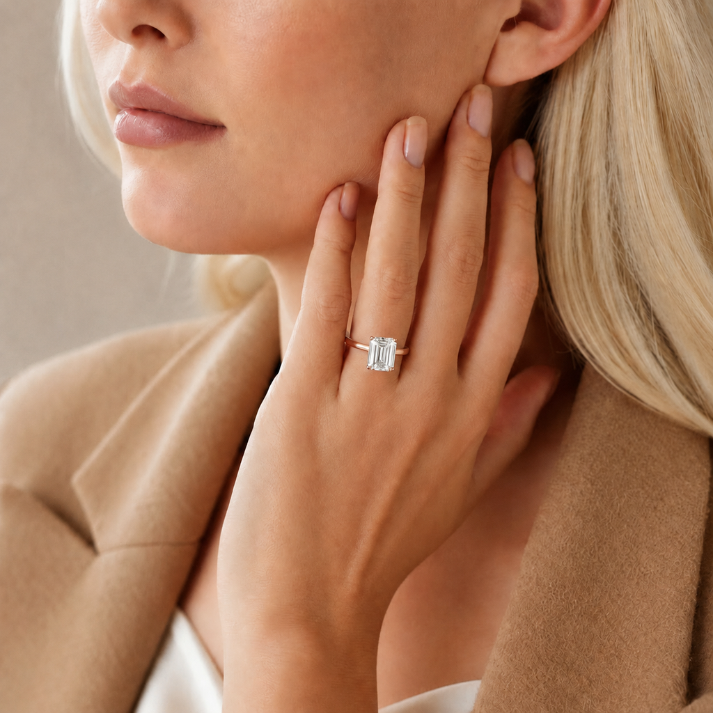 Basilica - Asscher - Rose/White Tone - Plain