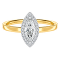 Deneuve - Marquise - Yellow/White Tone - Plain