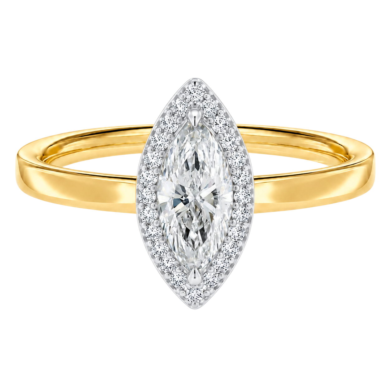 Deneuve - Marquise - Yellow/White Tone - Plain