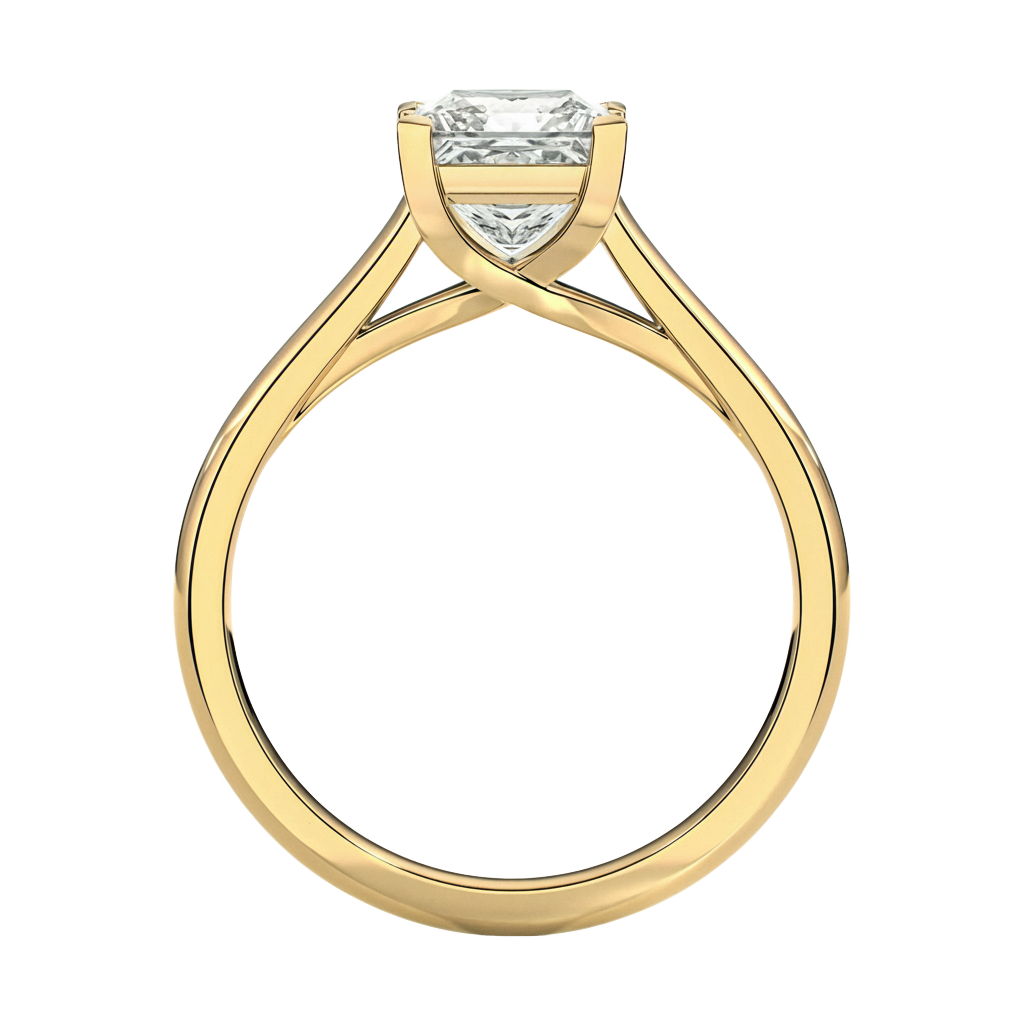 Basilica - Princess - Yellow Gold - Plain