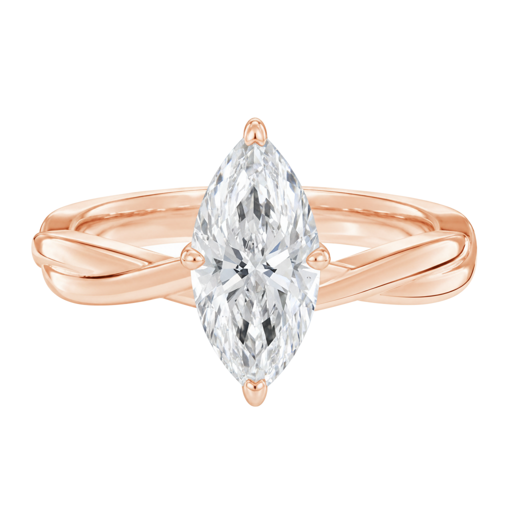 Wreath - Marquise - Rose Gold - Plain