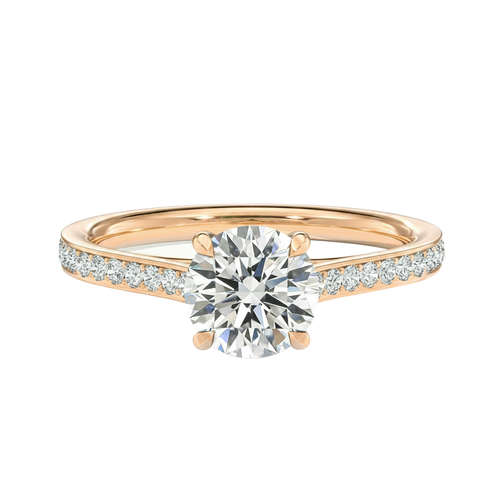 Basilica - Round - Rose Gold - Pavé