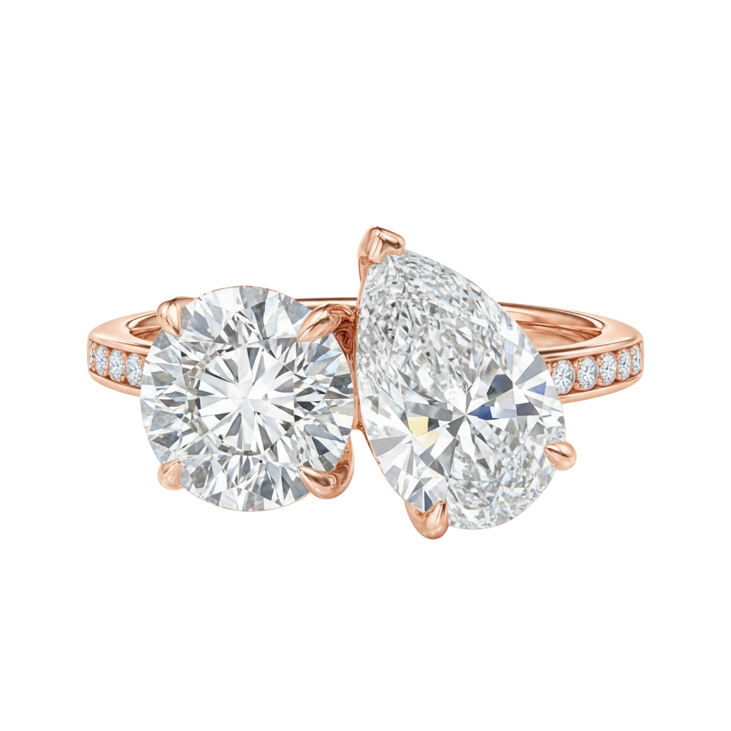 Duo - Round - Rose Gold - Channel