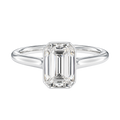 Solenne - Emerald - White Gold - Plain