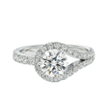 Orbit - Round - White Gold - Pavé