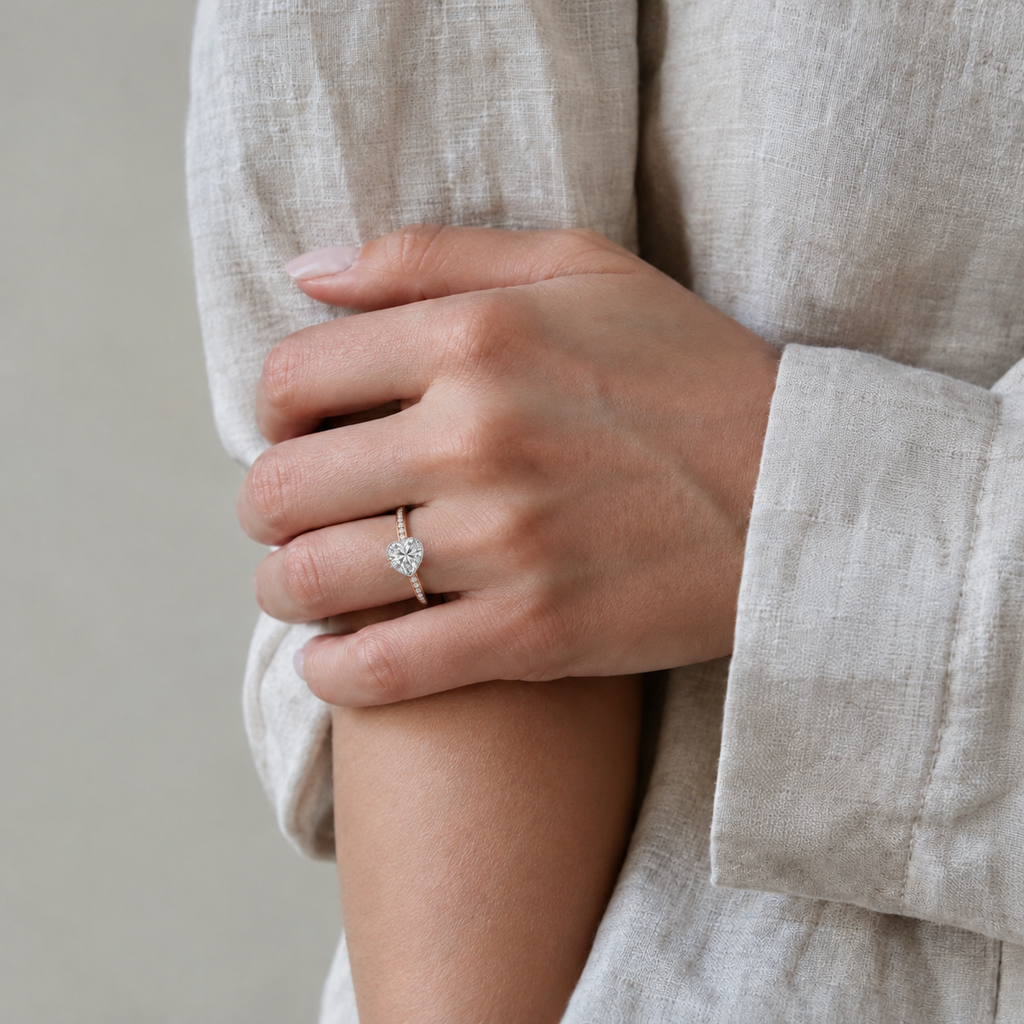 Solenne - Heart - Rose/White Tone - Channel