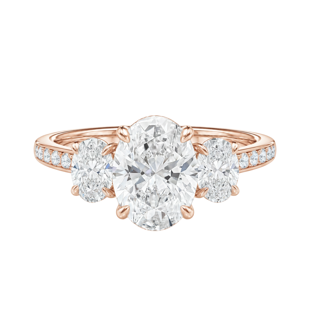 Elysium - Oval - Rose Gold - Channel