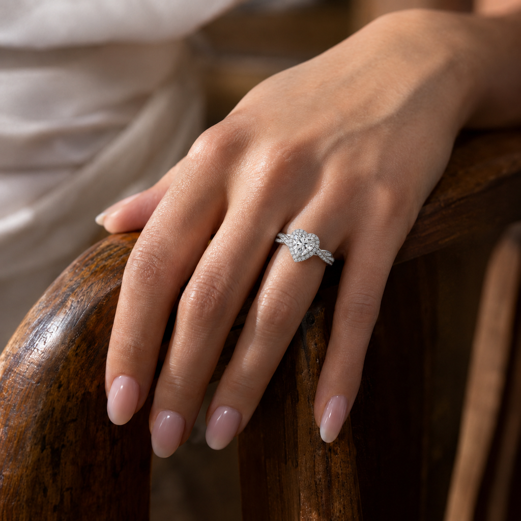 Braid - Heart - White Gold - Channel