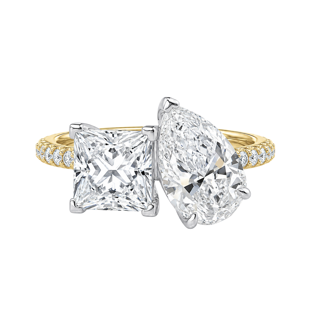 Duo - Princess - Yellow/White Tone - Pavé