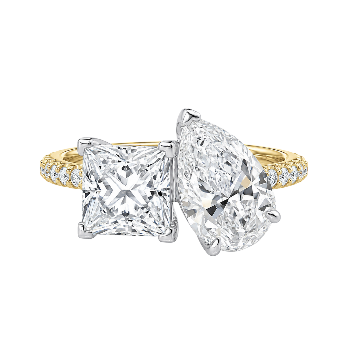 Duo - Princess - Yellow/White Tone - Pavé