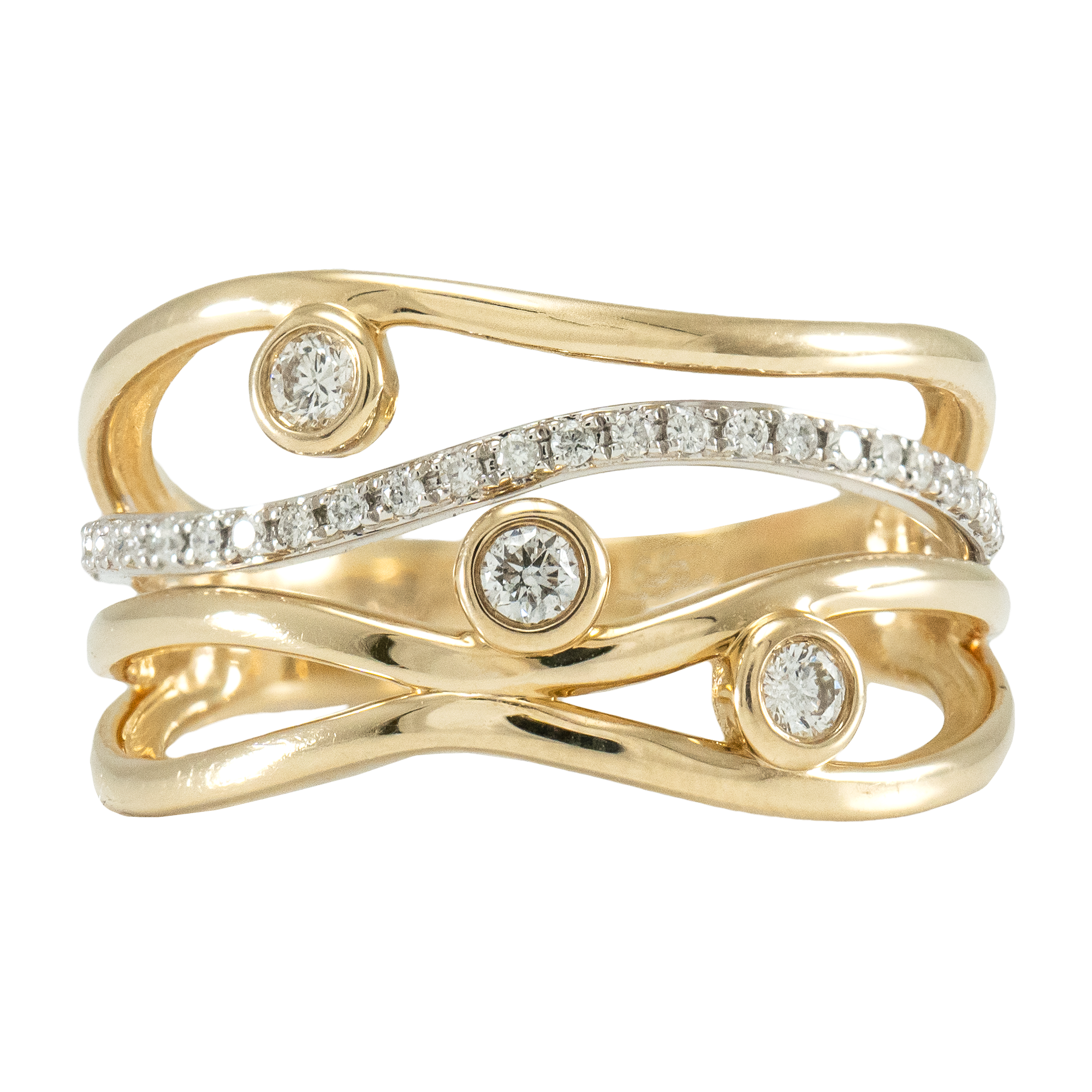 Interwoven Diamond Ring