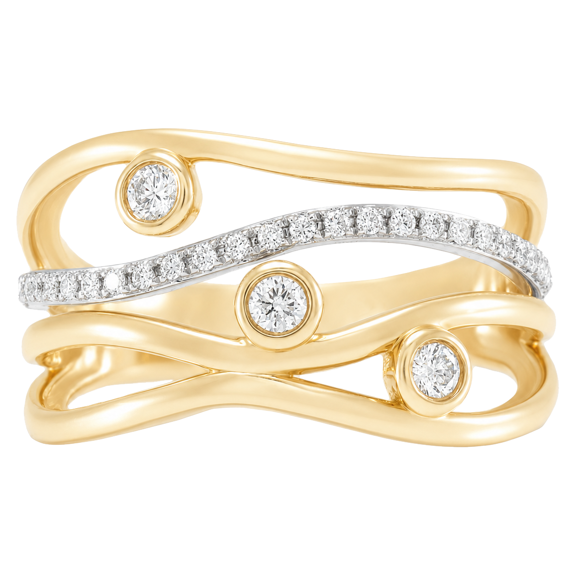 Liora - Round - Yellow Gold - Channel