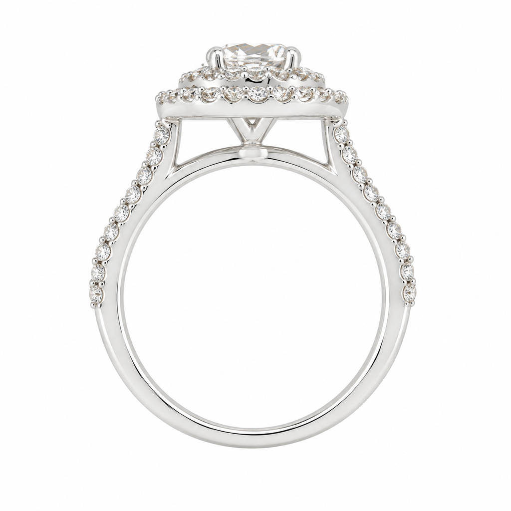 Marielle - Halo - Round - White Gold